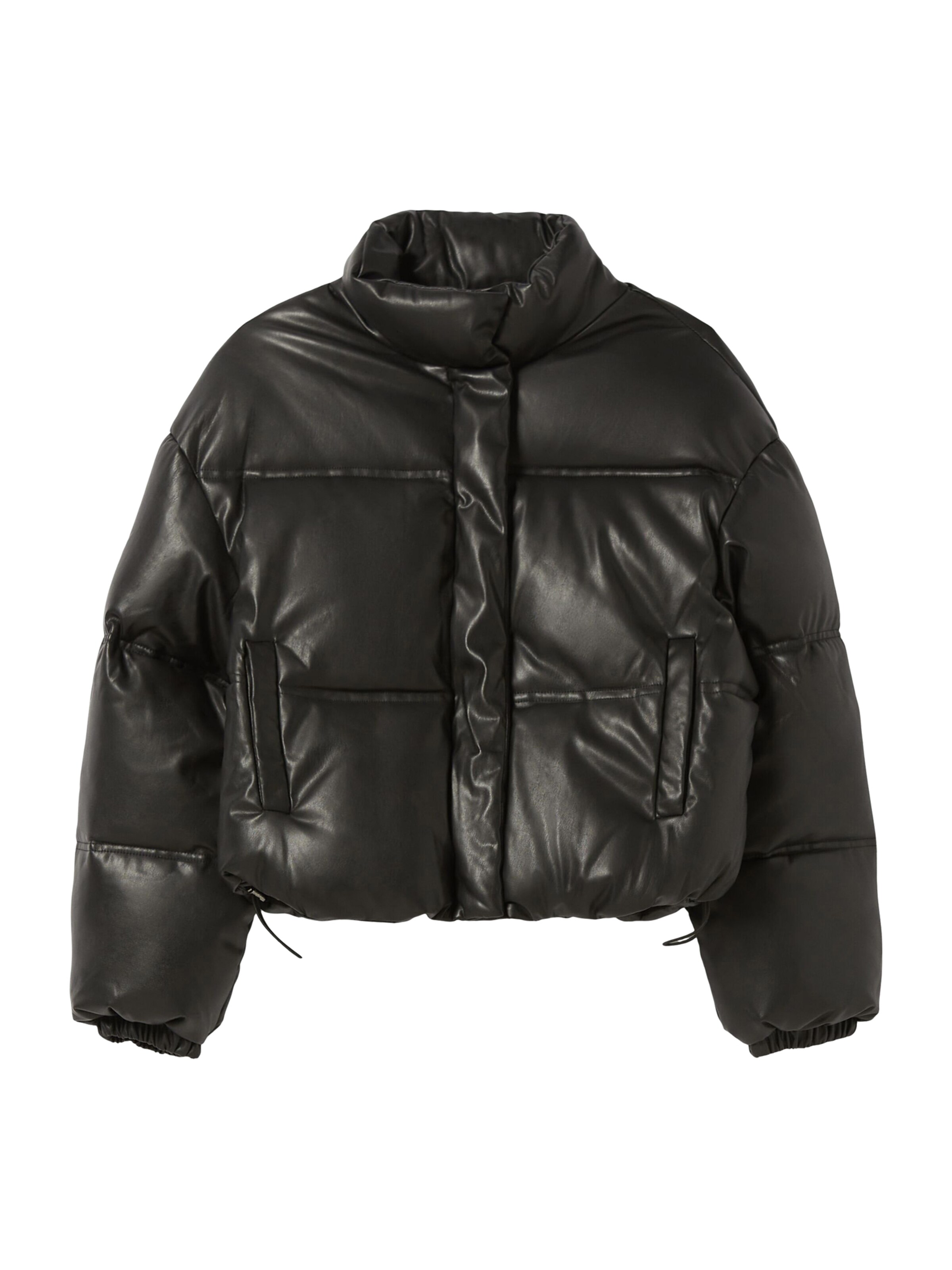 Bershka Zimní bunda – černá: přední strana