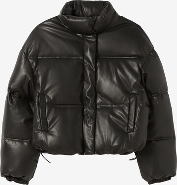 Bershka Winter Jacket in Black: front