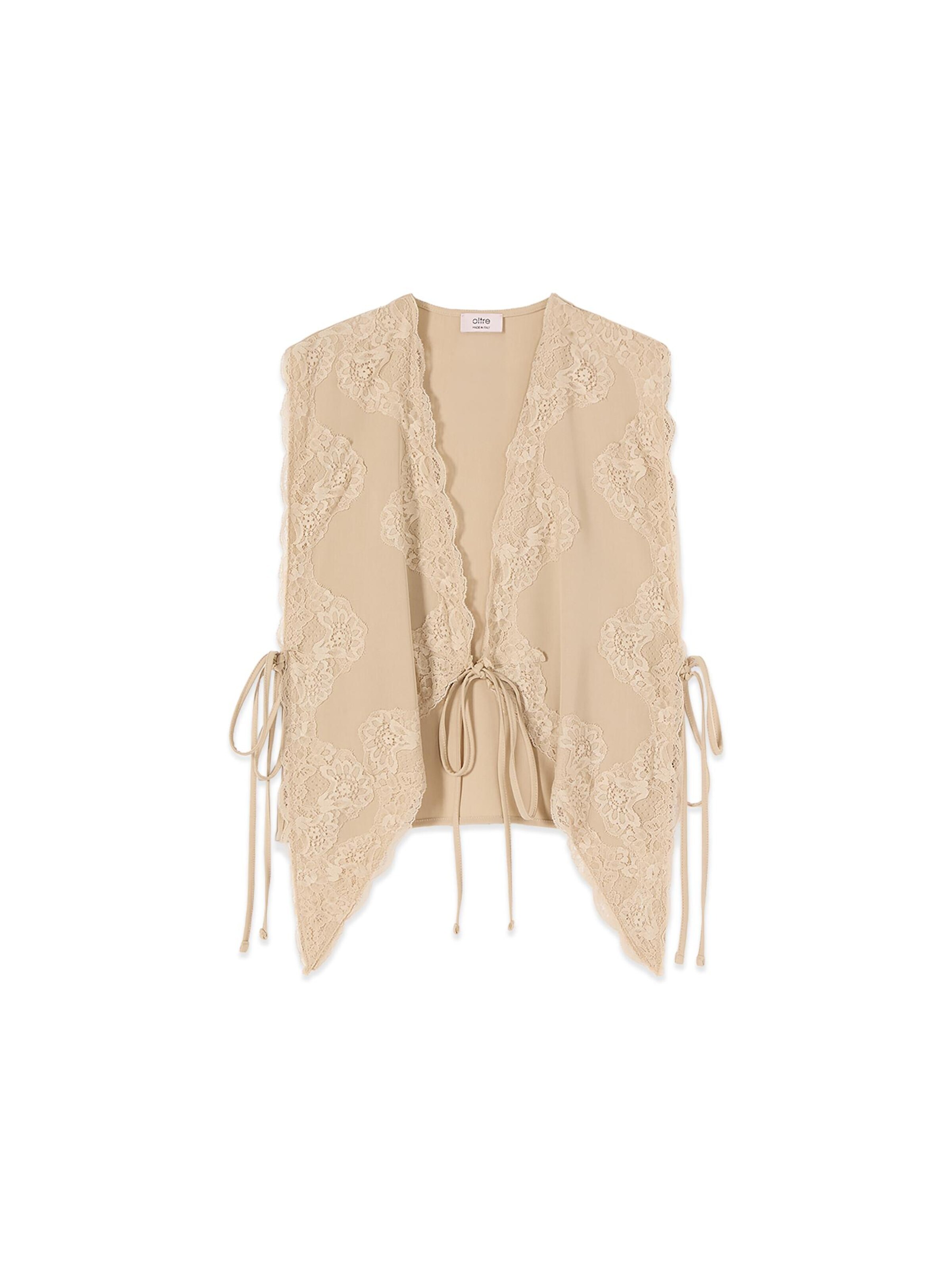 oltre - Chaleco para traje en beige: frente