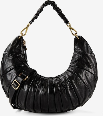 Borsa a spalla 'Luna' di Campomaggi in nero: frontale