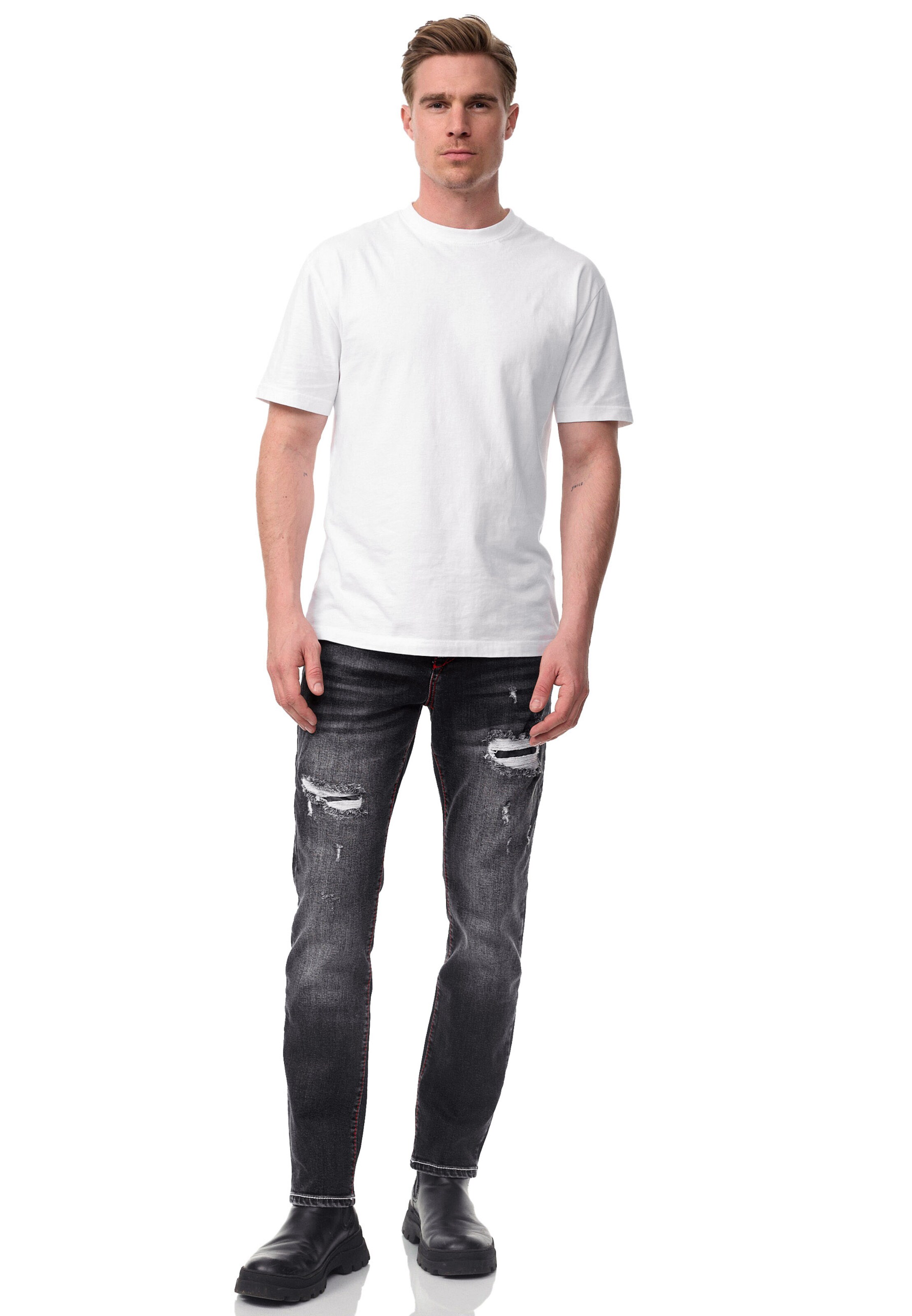 Rusty Neal Regular Jeans 'ODAR' in Zwart