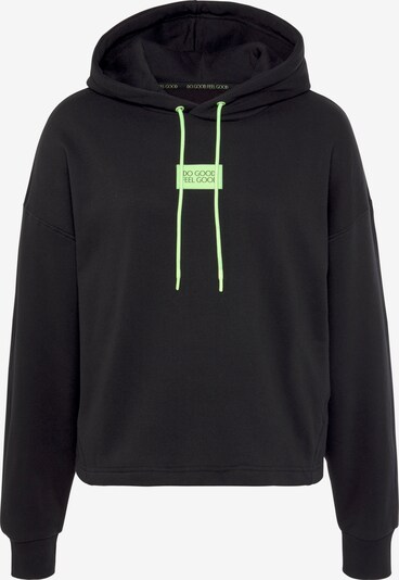 LASCANA ACTIVE Sweatshirt i neongrøn / sort, Produktvisning