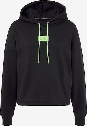 LASCANA ACTIVE LASCANA ACTIVE Hoodie in Schwarz: predná strana