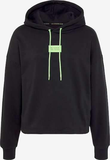 LASCANA ACTIVE Μπλούζα φούτερ σε πράσινο νέον / μαύρο, Άποψη προϊόντος