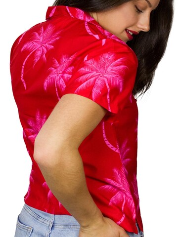 King Kameha Blouse 'Palmshadow' in Pink
