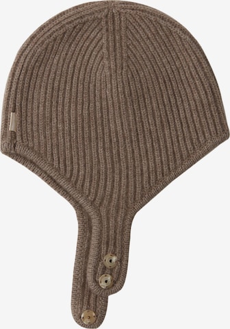 GOBI Cashmere Pipo 'Knitted Aviator Cap' värissä harmaa: etupuoli