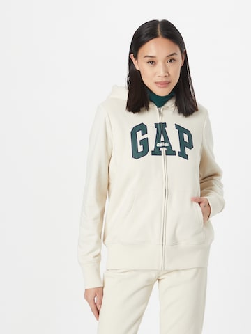 GAP Кофта на молнии в Белый: спереди