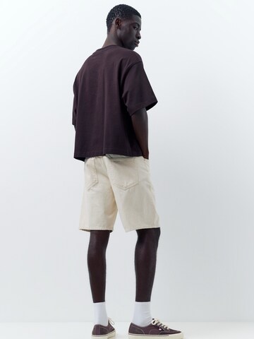 Regular Jean Pull&Bear en blanc