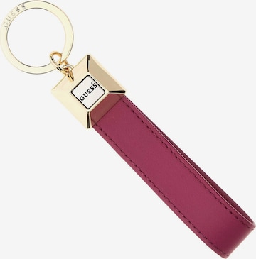 GUESS Key Ring in Pink: front