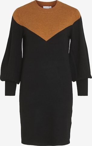 VILA Knitted dress in Black: front