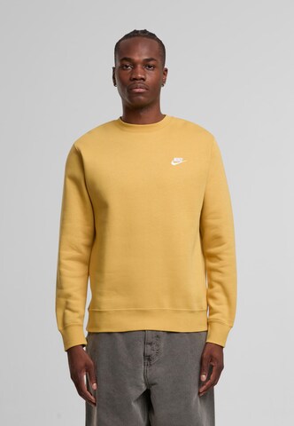 Nike Sportswear Regular fit Sweatshirt 'Club Fleece' in Yellow: front