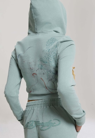 Ed Hardy - Sudadera con cremallera en verde