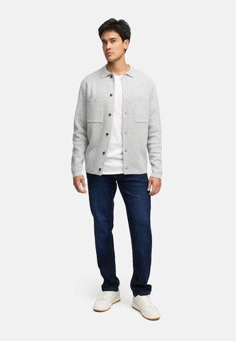 INDICODE JEANS Gebreid vest 'Bellino' in Grijs