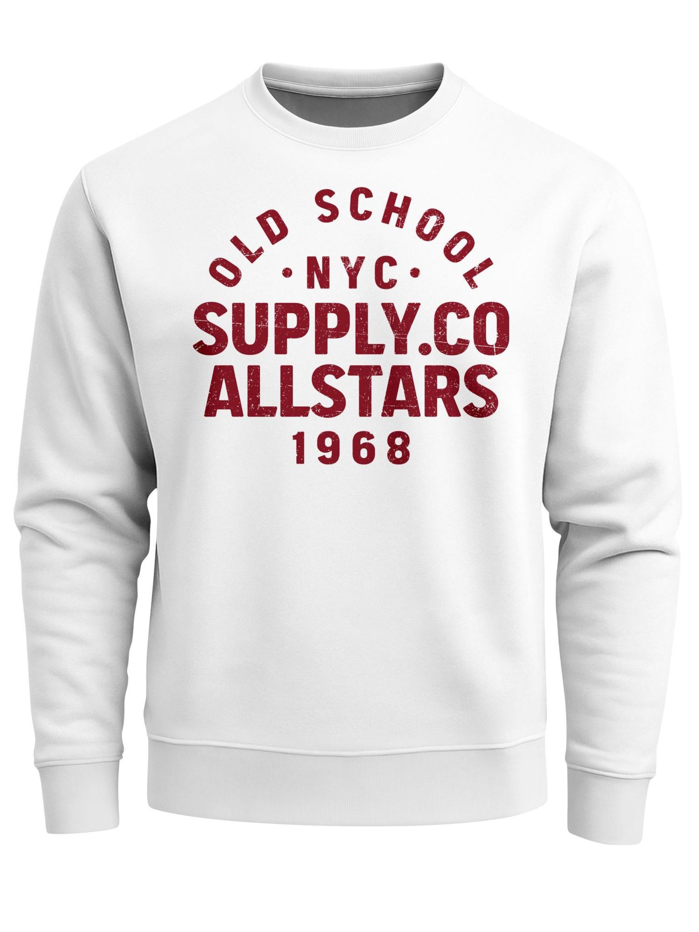 Neverless Sweatshirt 'Oldschool 3' in White: front