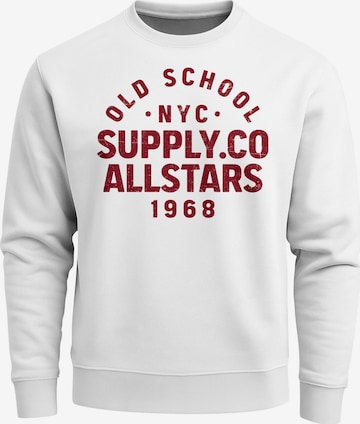 Neverless Sweatshirt 'Oldschool 3' in White: front