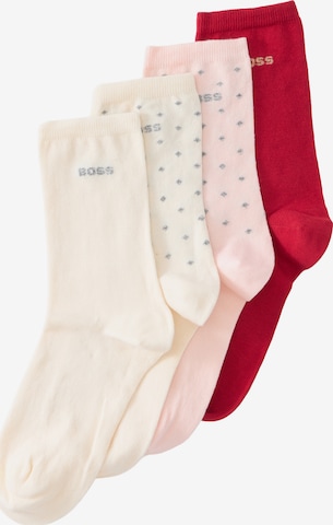 BOSS Socks in Beige: front