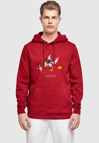 ABSOLUTE CULT Sweatshirt 'Mickey Mouse - Love Cherub' in Red: front