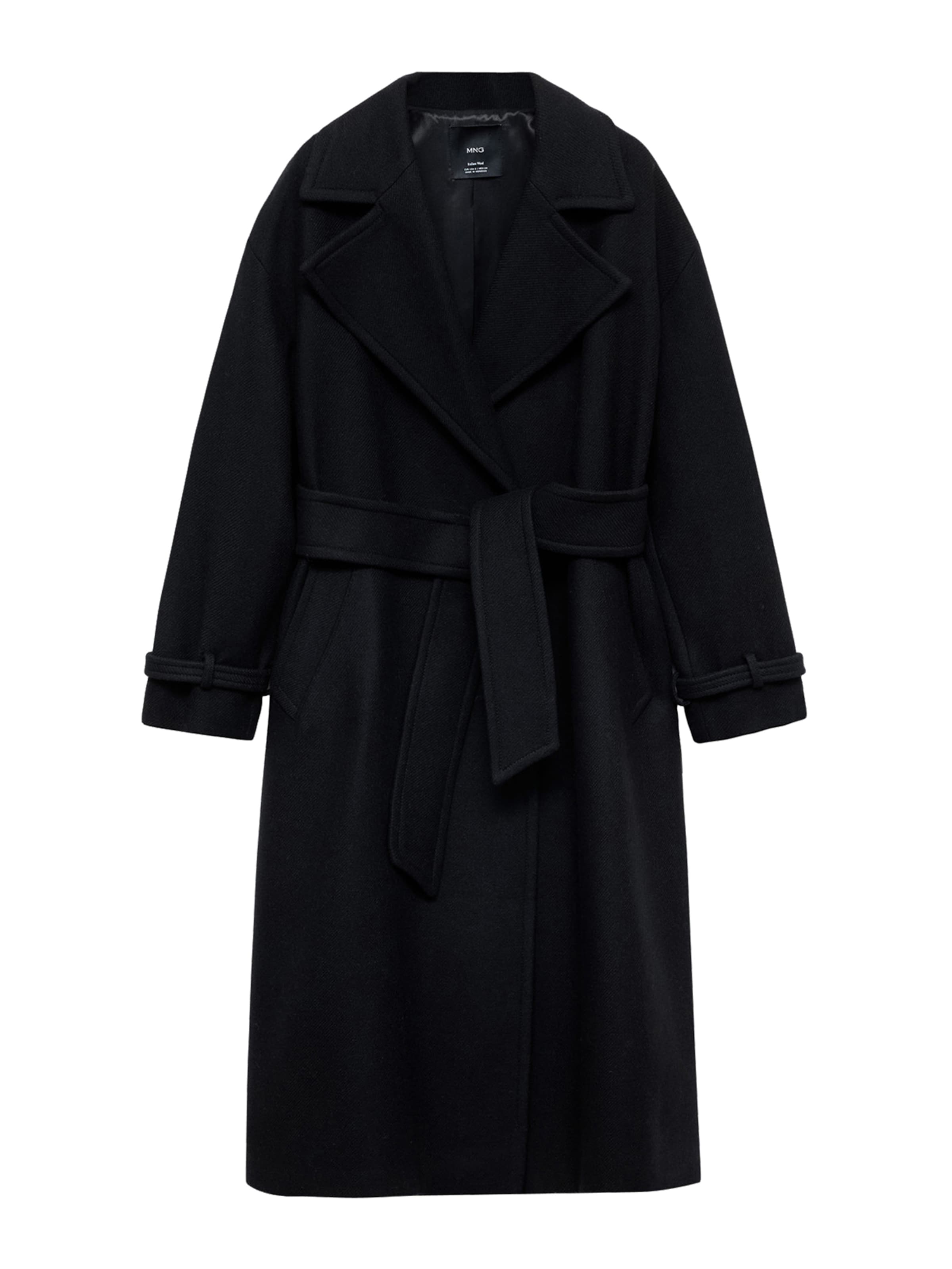 MANGO Prechodný kabát 'Traviata' - Čierna: predná strana