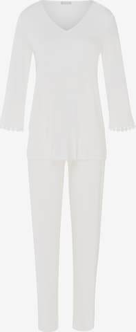 Hanro Pajama ' Rosa ' in White: front