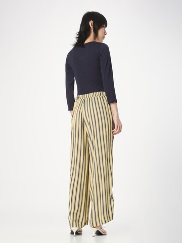 ICHI Wide leg Pants 'MARRAKECH' in Yellow