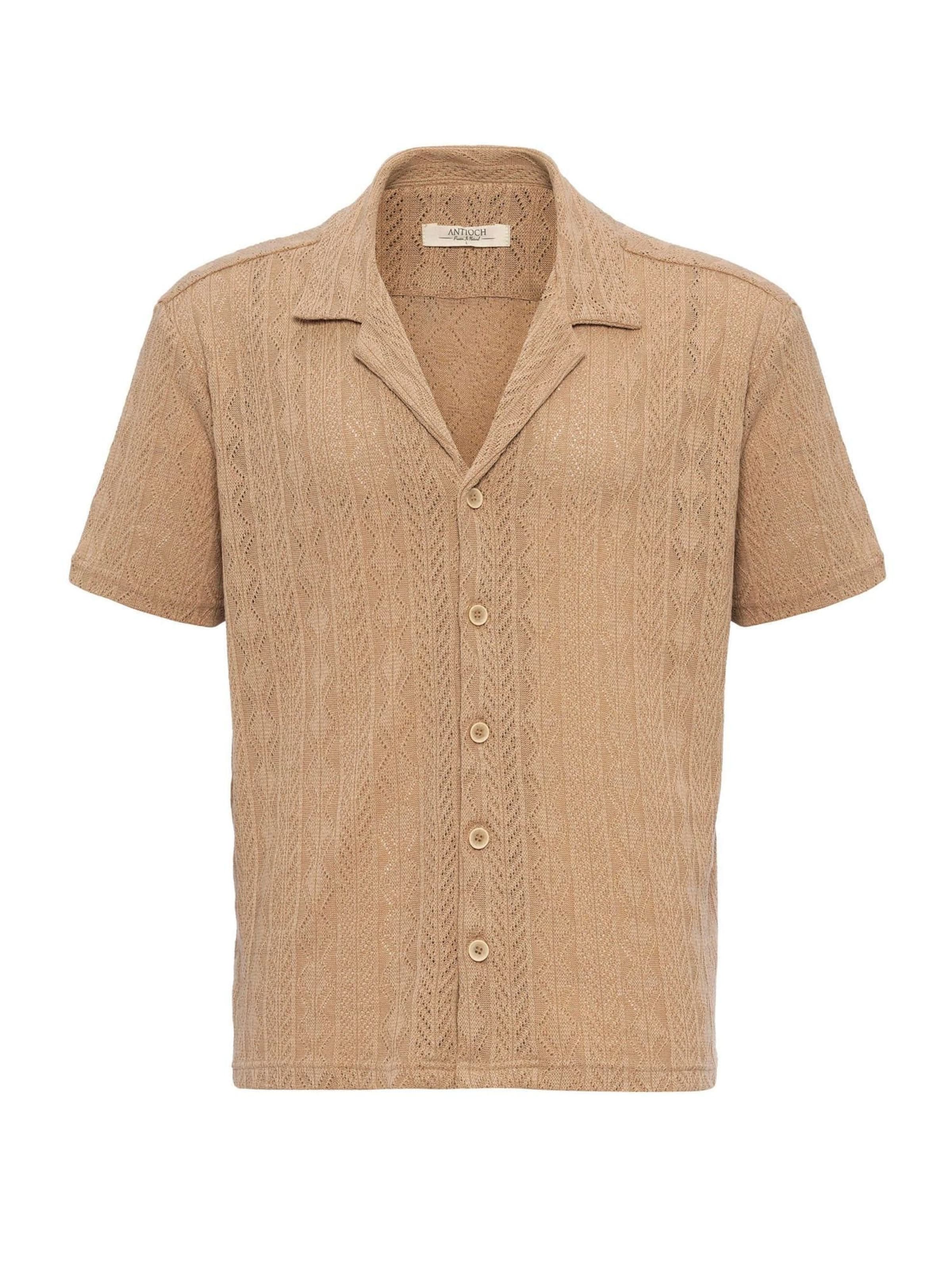 Antioch - Regular Fit Camisa em bege: frente