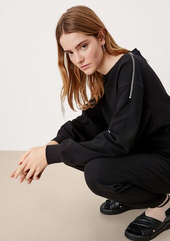 QS Sweatshirt in Schwarz