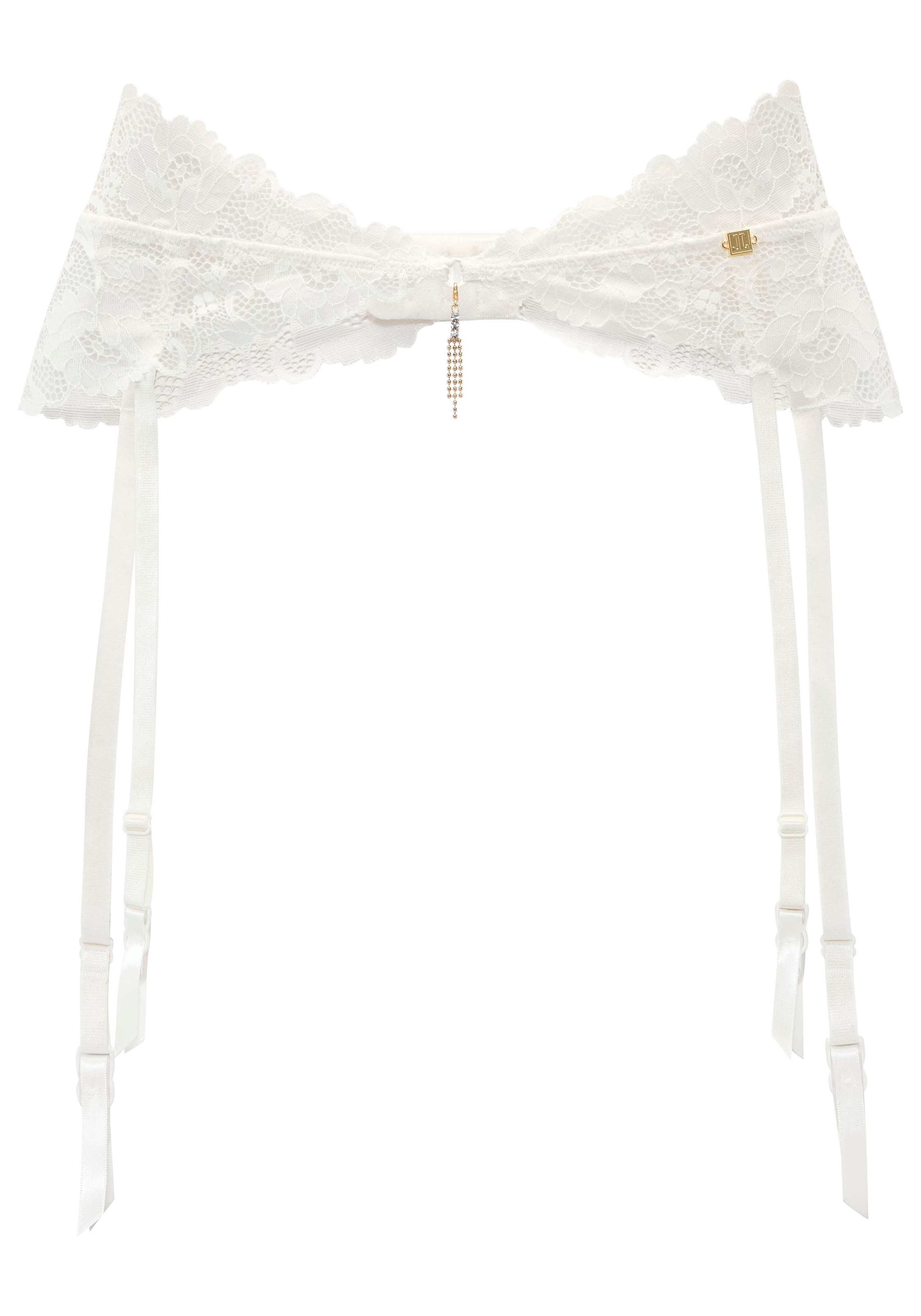 JETTE Strømpeholder i hvid: forside