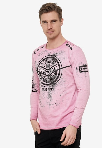 Rusty Neal Cooles Longsleeve mit großem Front Print in Pink: predná strana