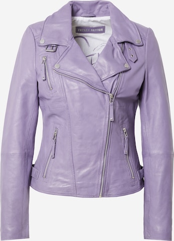 FREAKY NATION Between-Season Jacket 'Biker' in Purple: front