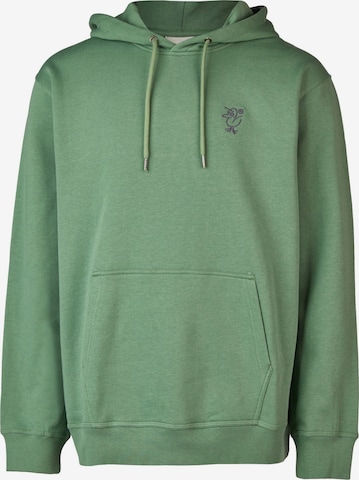 Cleptomanicx Sweatshirt 'Sketch Gull' in Grün: Vorderseite