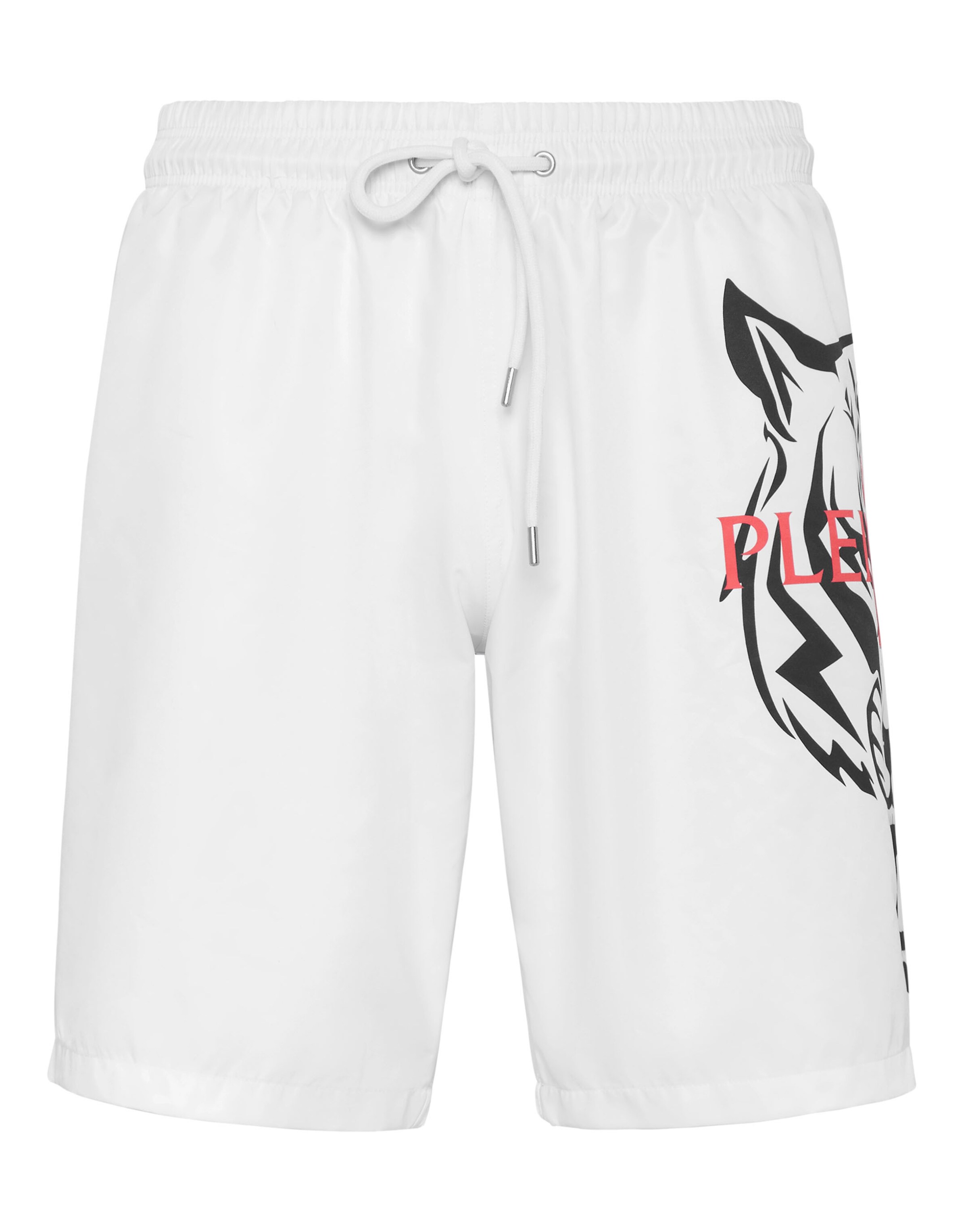 Plein Sport - Bermudas 'Tiger' en blanco