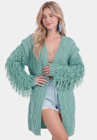 IZIA Gebreid vest in Blauw: voorkant