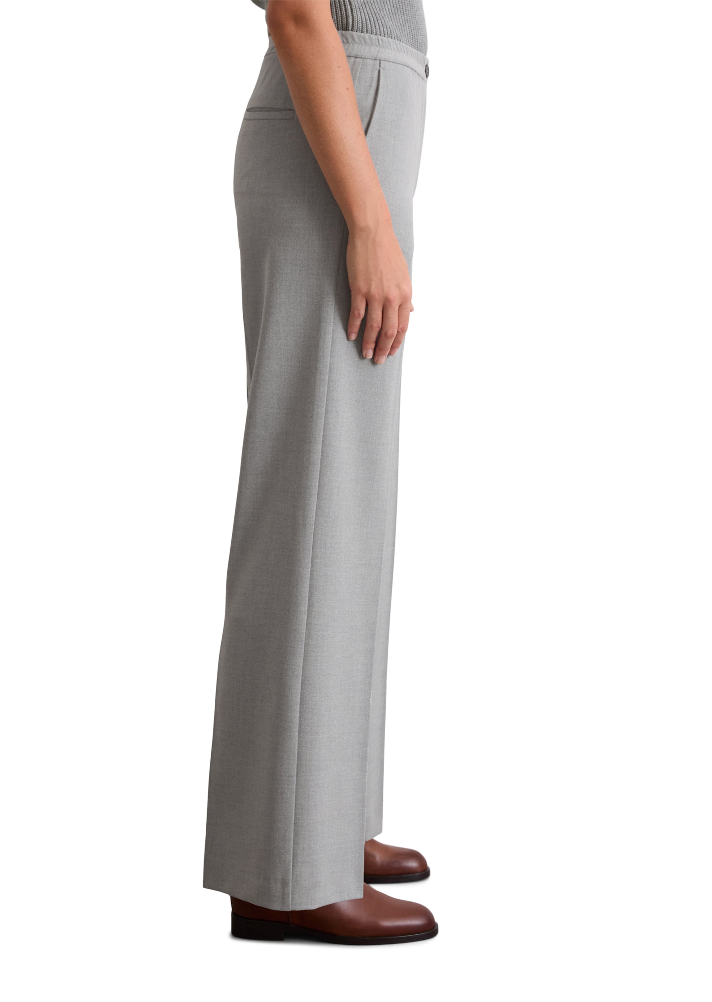 Marc O'Polo Loose fit Pleat-Front Pants in Grey