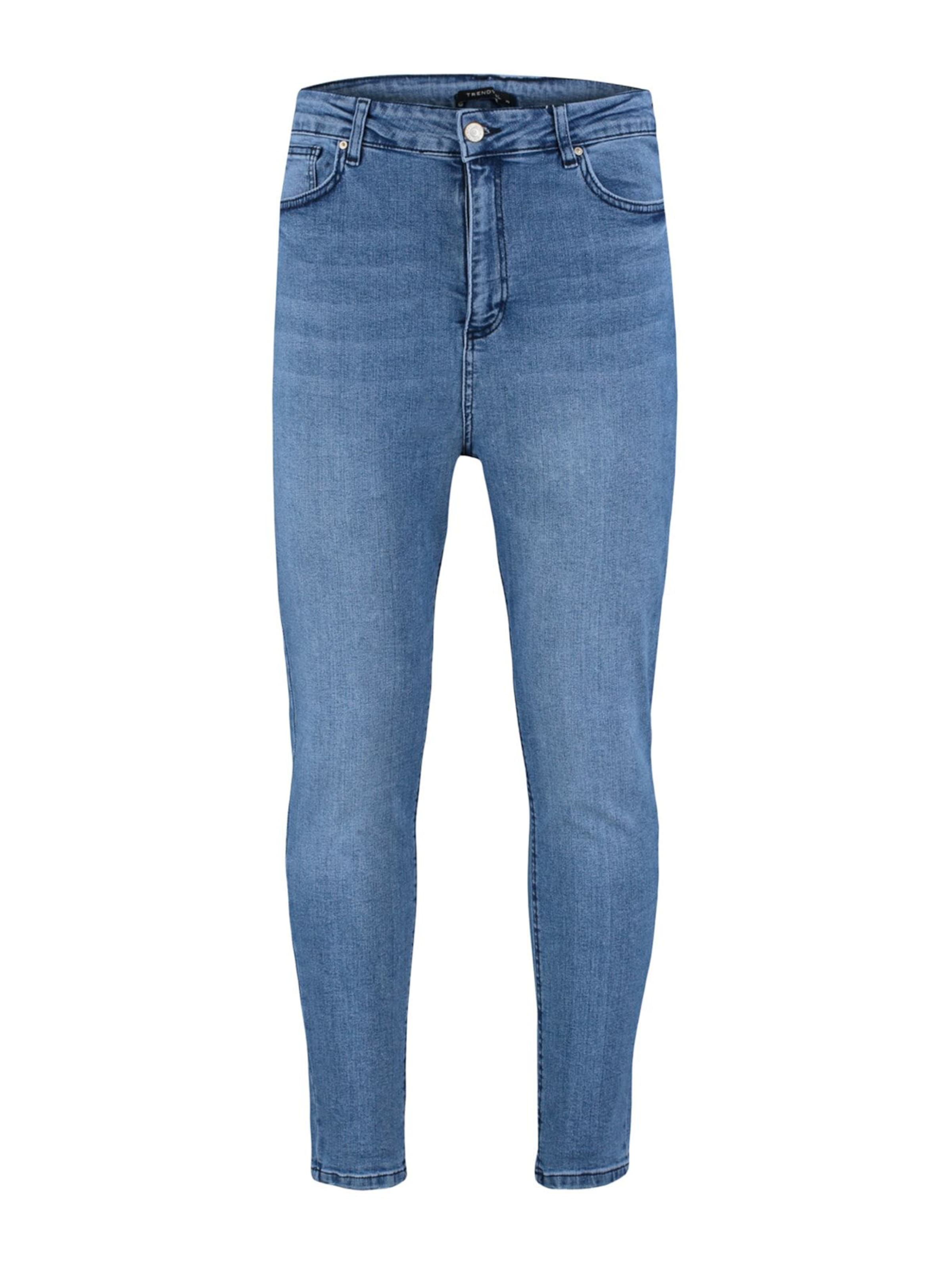 Trendyol CurveSkinny Traperice - plava boja: prednji dio