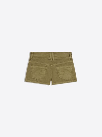 Bershkaregular Traperice - zelena boja