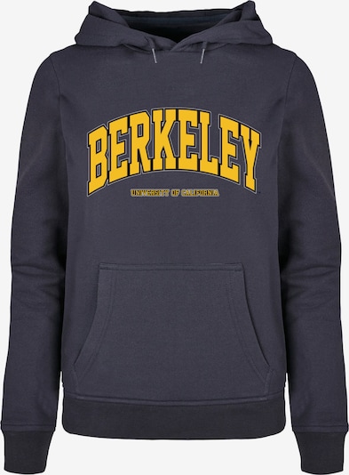 Merchcode Sweatshirt 'Berkeley University' in navy / goldgelb / weiß, Produktansicht