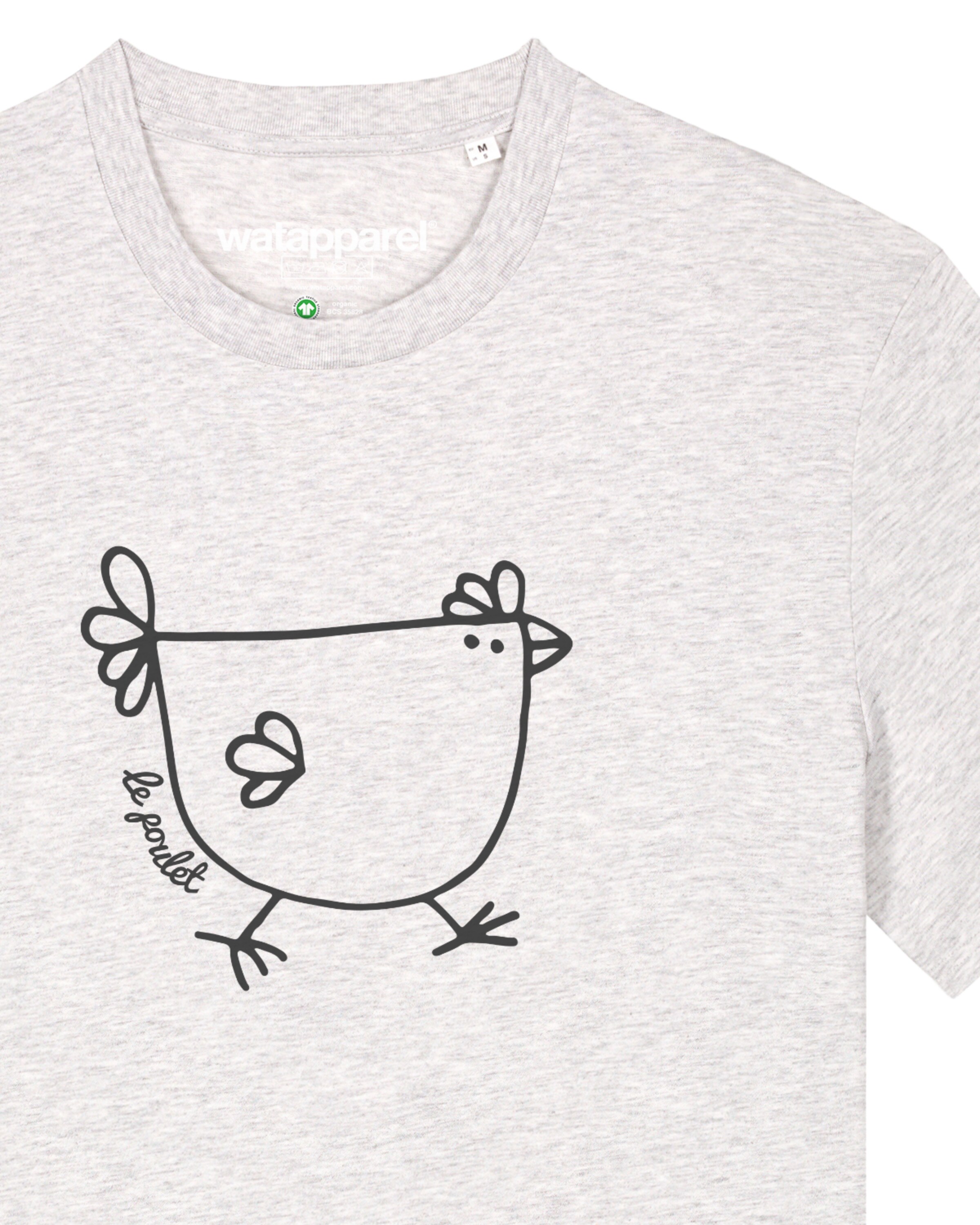 Watapparel Shirt ' Le poulet - das Huhn ' in Grijs