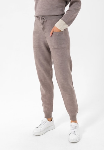 Jimmy Sanders Tapered Trousers in Grey: front
