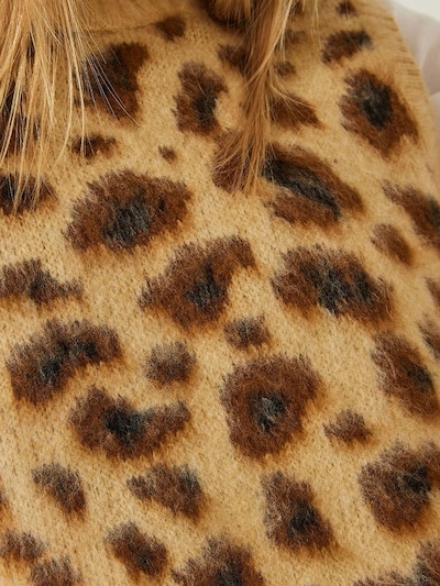 Bianco Lucci Pull-over en cognac / brun foncé / noir, Vue avec produit