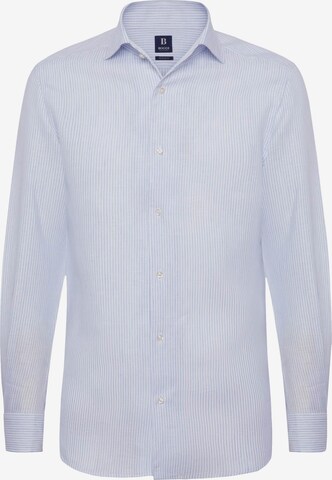 Boggi Milano Regular fit Overhemd in Blauw: voorkant