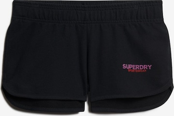 Superdry Pants in Black: front