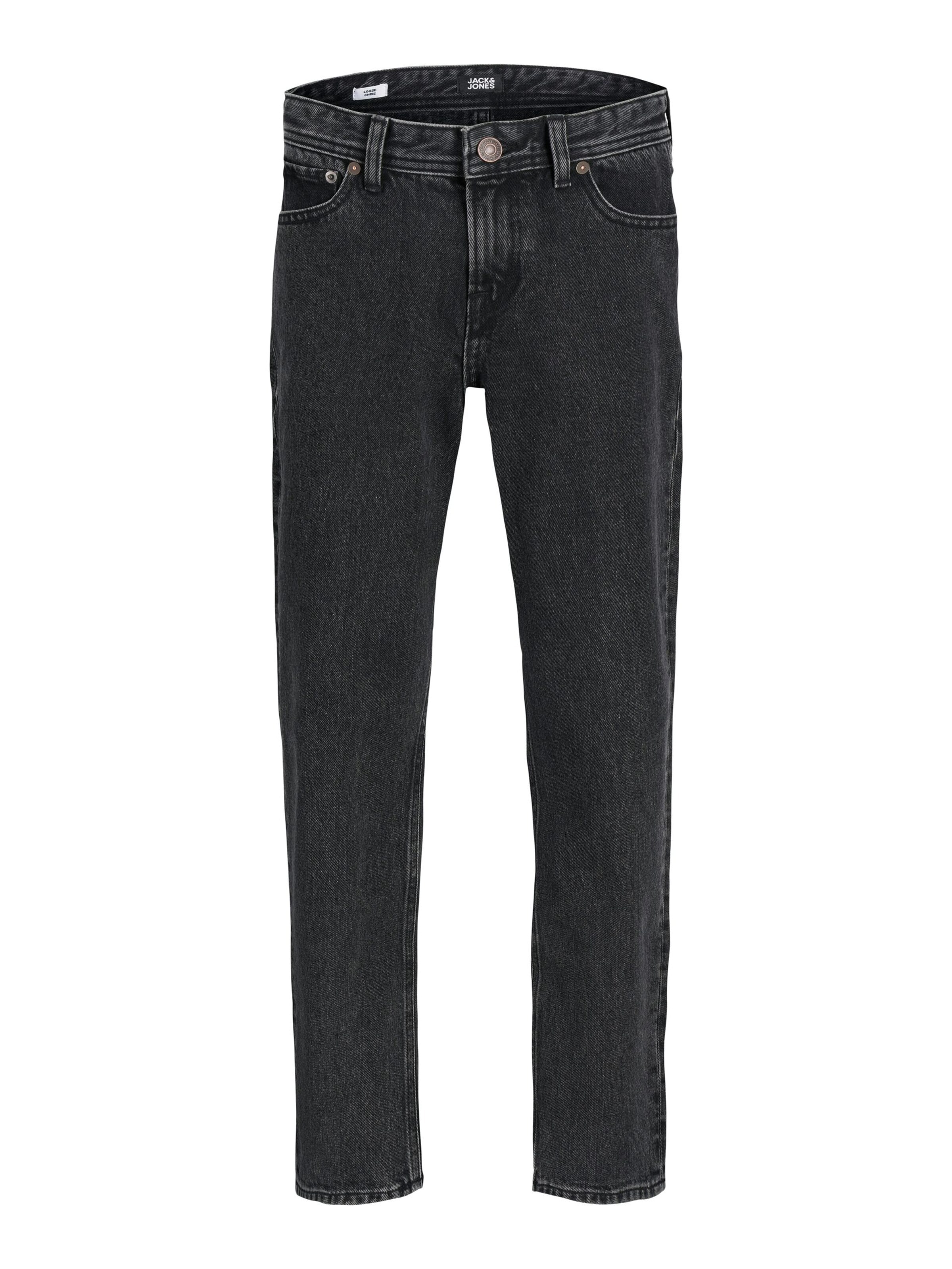 Jack & Jones Junior Loose fit Jeans 'Jeans JJICHRIS JJORIGINAL AKM 823 JNR' in Black: front