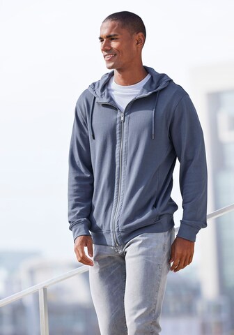 Authentic Le Jogger Sweatvest in Blauw: voorkant