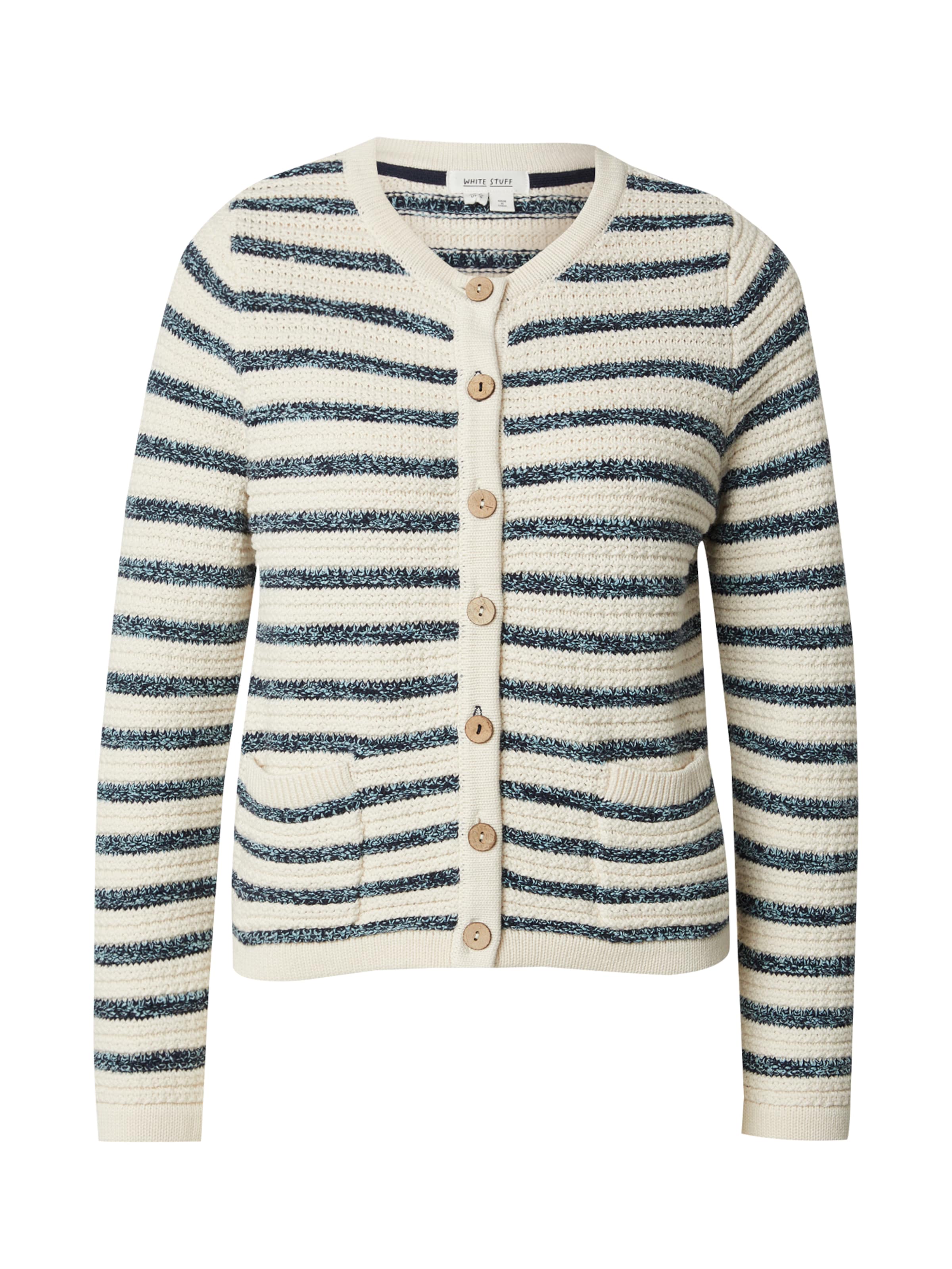 Cardigan &#x27;BELLE&#x27; WHITE STUFF en bleu : devant