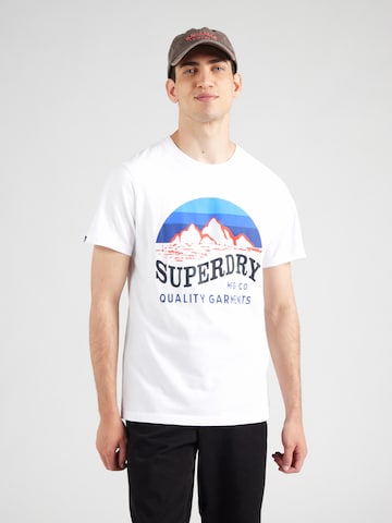 Maglietta 'Great Outdoors' di Superdry in bianco: frontale