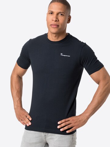 KnowledgeCotton Apparel - Camiseta 'ALDER' en azul: frente