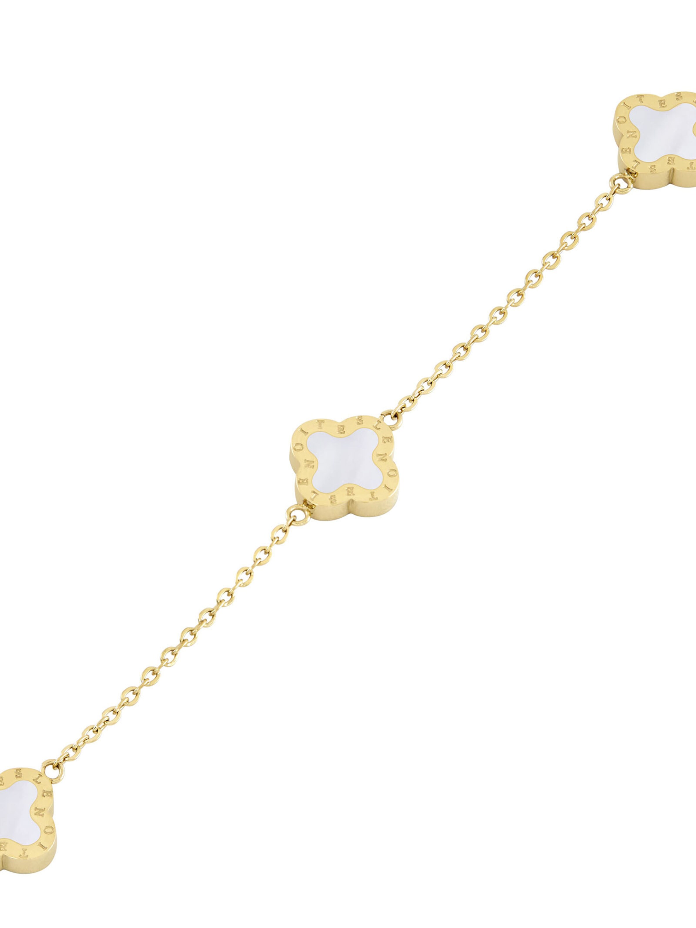 Bracelet 'Four-leaf Clover Mini 19' Lenoites en or