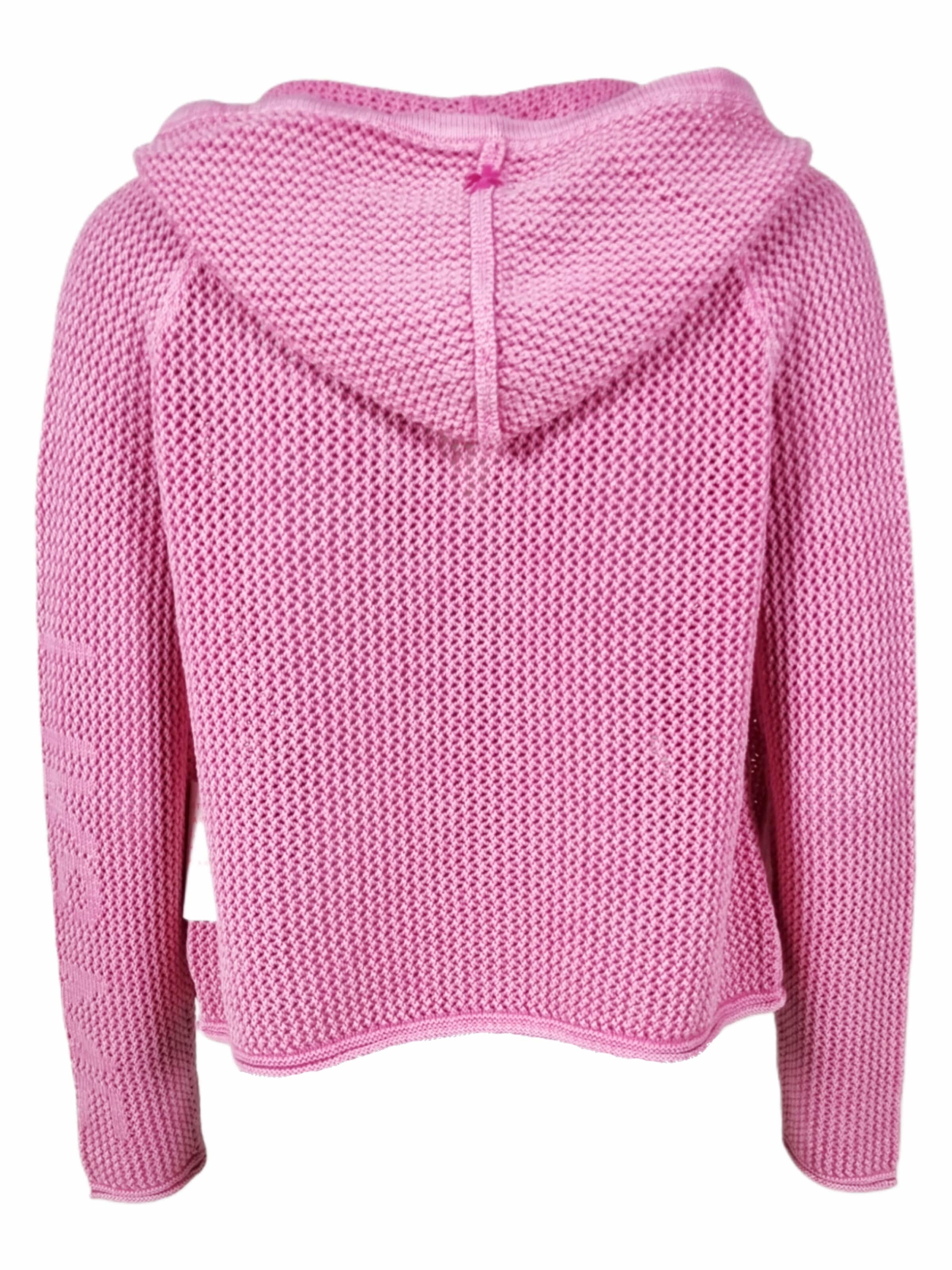 LIKS. Munich Kardigan 'Strickjacke offen mit Kapuze - BlancaC' w kolorze różowy