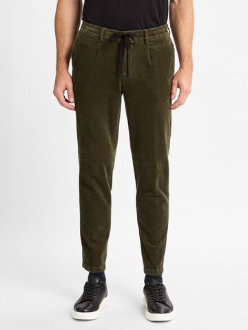 Finshley & Harding London Pleat-front trousers ' Nick ' in Green: front