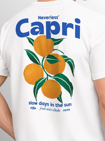 Neverless Shirt 'Capri Orange' in Weiß